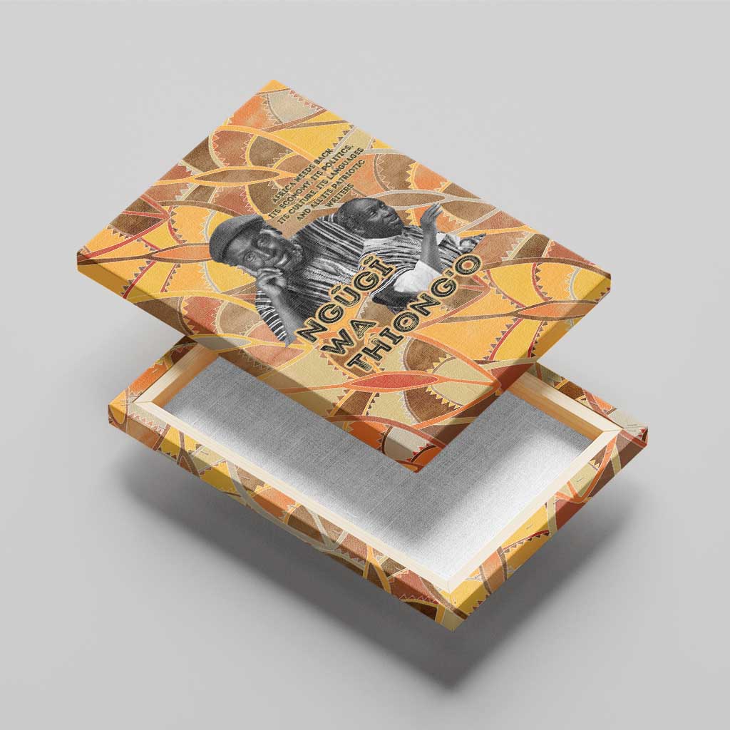 Ngugi wa Thiong O Canvas Wall Art African Literary Icon Portrait Cultural Revival - Wonder Print Shop