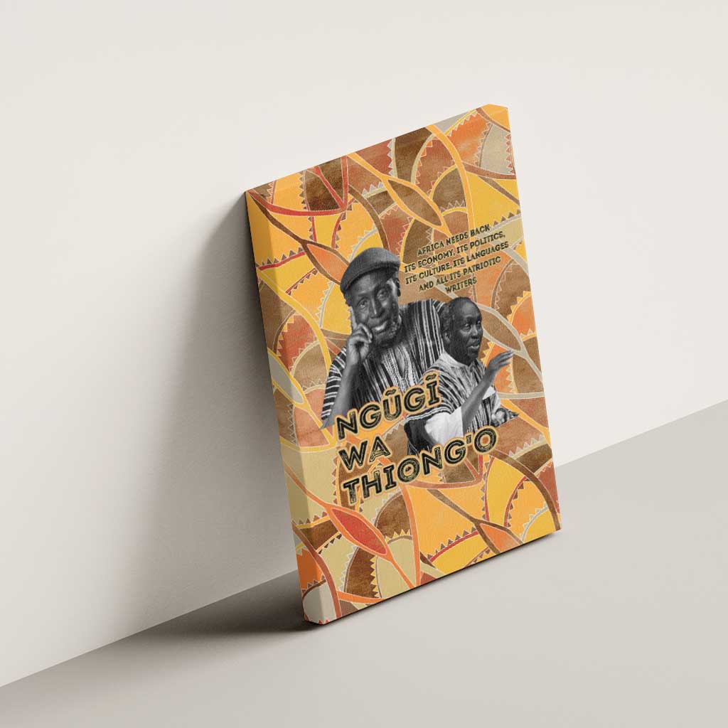 Ngugi wa Thiong O Canvas Wall Art African Literary Icon Portrait Cultural Revival - Wonder Print Shop