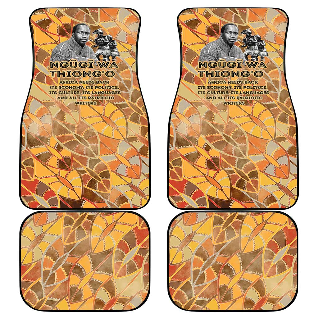 Ngugi wa Thiong O Car Mats African Literary Icon Portrait Cultural Revival - Wonder Print Shop