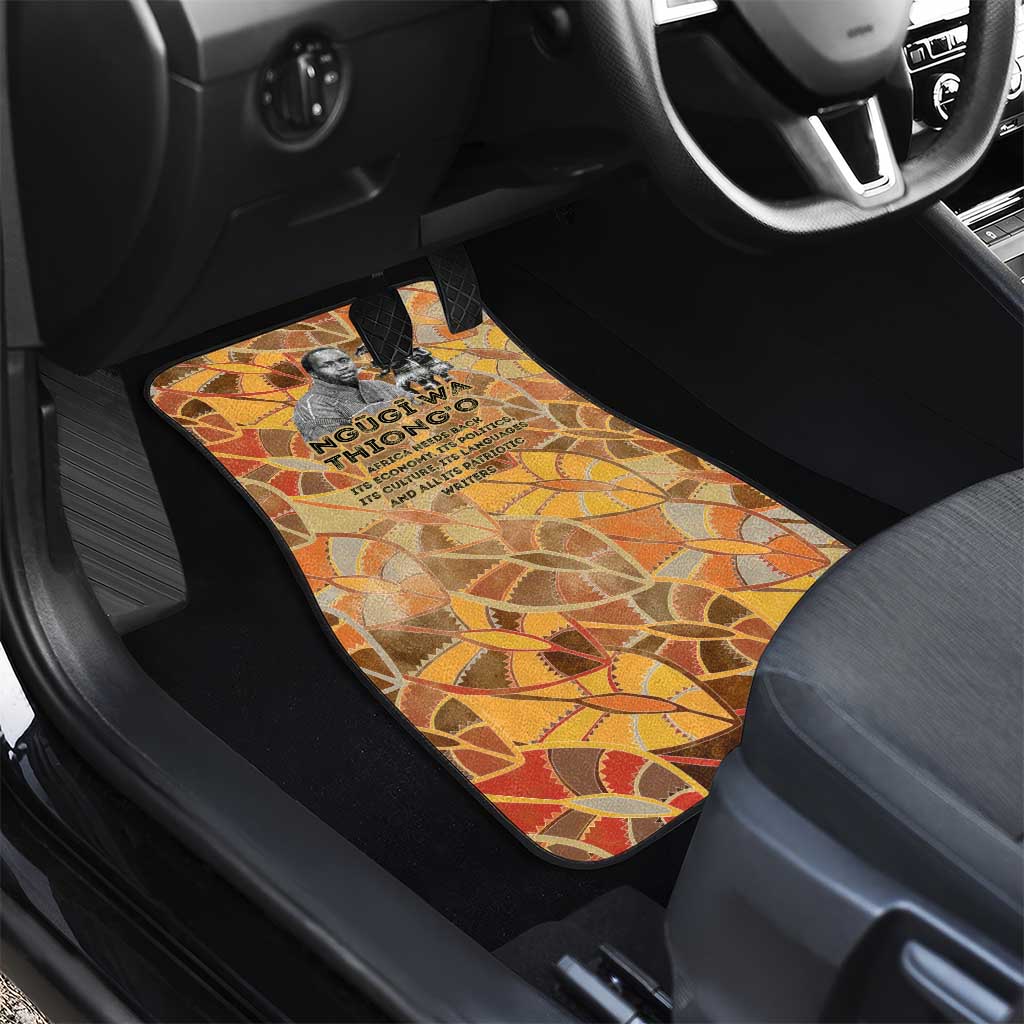 Ngugi wa Thiong O Car Mats African Literary Icon Portrait Cultural Revival - Wonder Print Shop