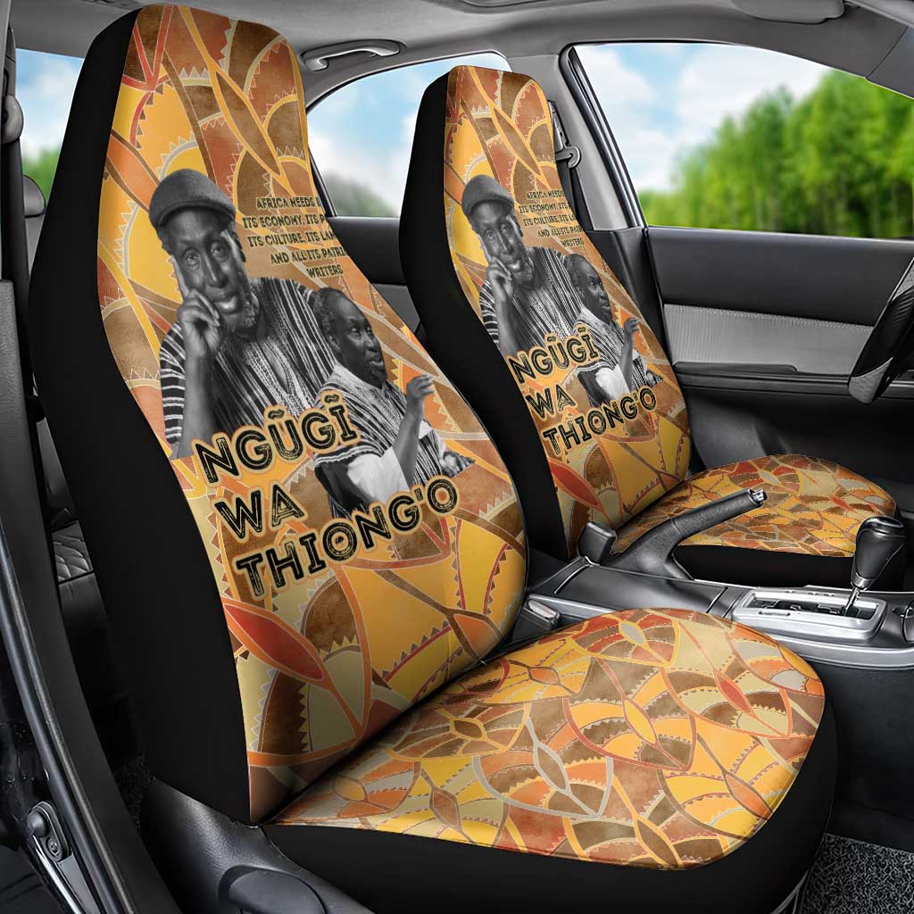 Ngugi wa Thiong O Car Seat Cover African Literary Icon Portrait Cultural Revival - Wonder Print Shop