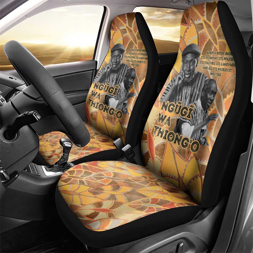 Ngugi wa Thiong O Car Seat Cover African Literary Icon Portrait Cultural Revival - Wonder Print Shop