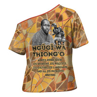 Ngugi wa Thiong O Cross Shoulder Shirt African Literary Icon Portrait Cultural Revival - Wonder Print Shop