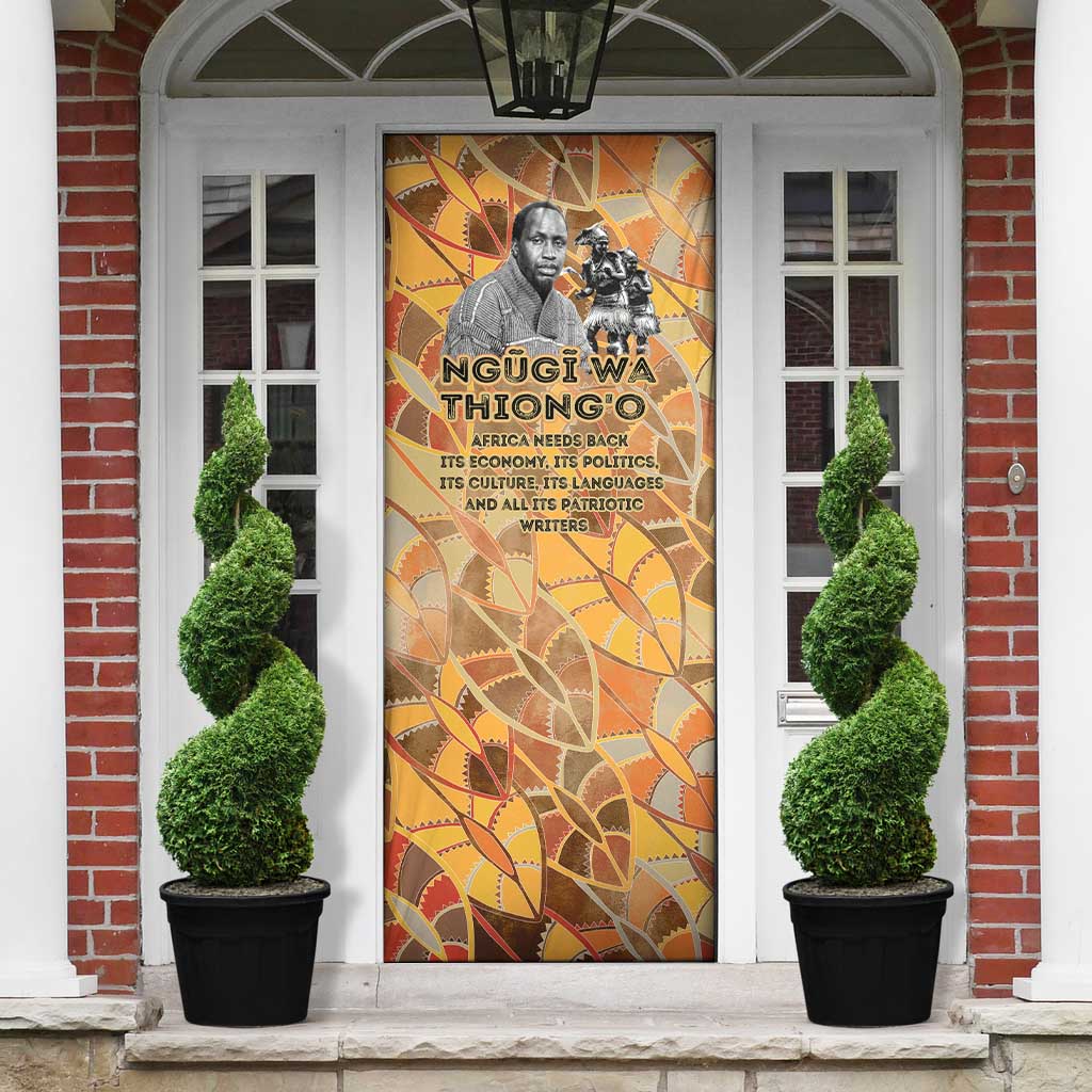 Ngugi wa Thiong O Door Cover African Literary Icon Portrait Cultural Revival - Wonder Print Shop