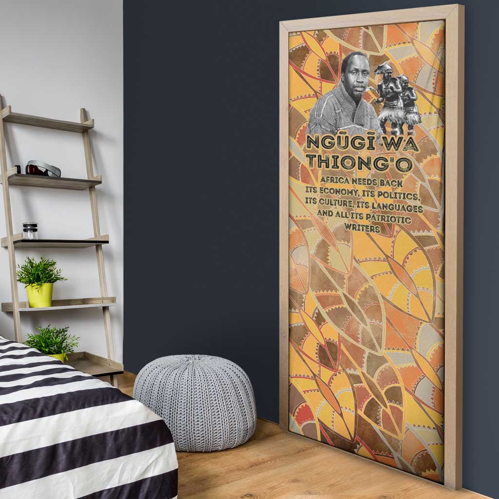 Ngugi wa Thiong O Door Cover African Literary Icon Portrait Cultural Revival - Wonder Print Shop