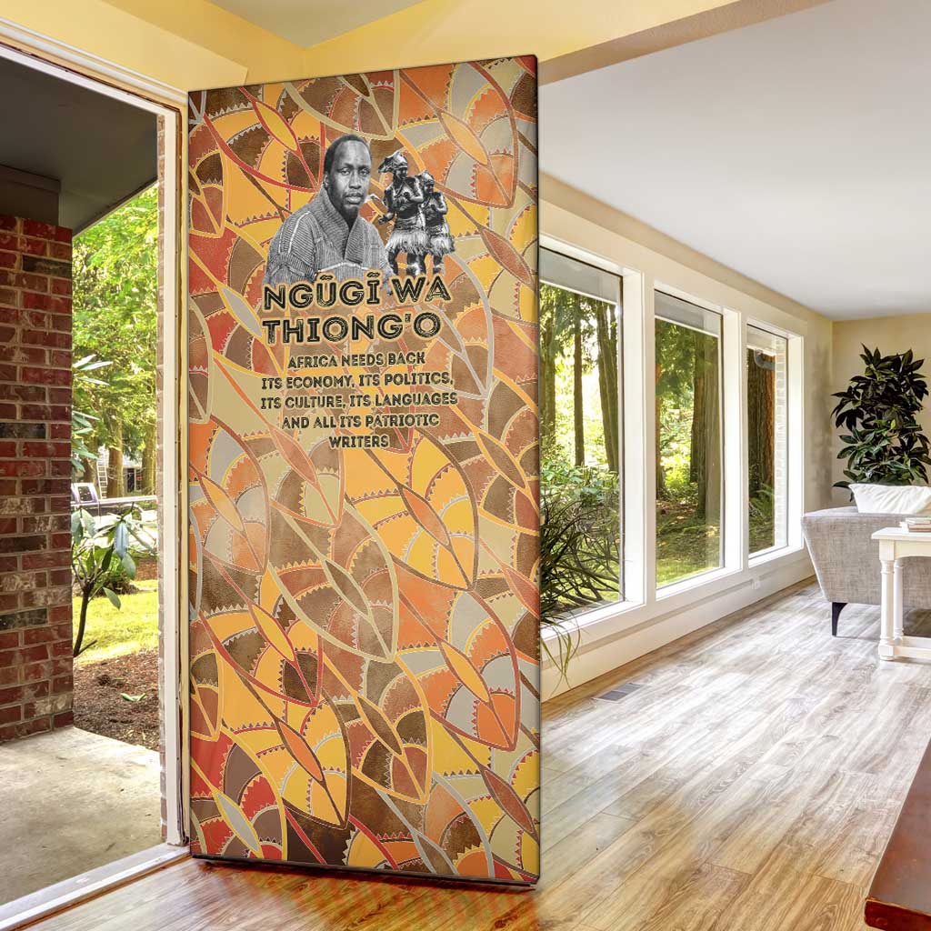 Ngugi wa Thiong O Door Cover African Literary Icon Portrait Cultural Revival - Wonder Print Shop
