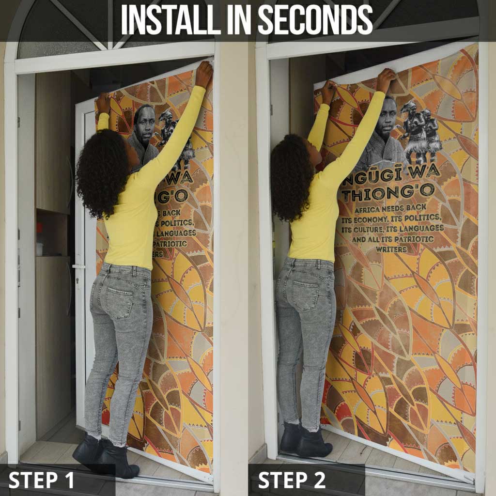 Ngugi wa Thiong O Door Cover African Literary Icon Portrait Cultural Revival - Wonder Print Shop