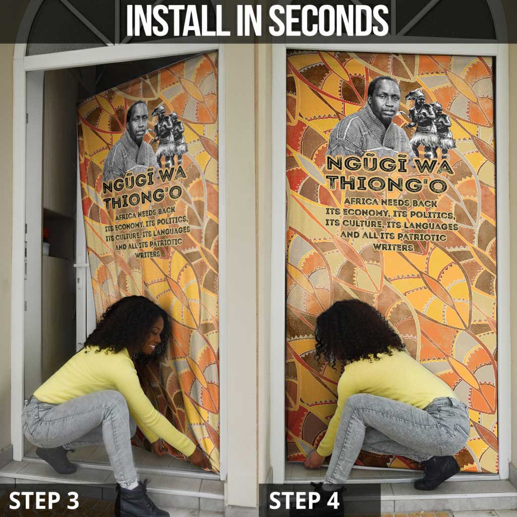 Ngugi wa Thiong O Door Cover African Literary Icon Portrait Cultural Revival - Wonder Print Shop