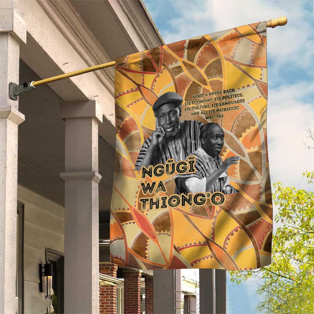 Ngugi wa Thiong O Garden Flag African Literary Icon Portrait Cultural Revival - Wonder Print Shop