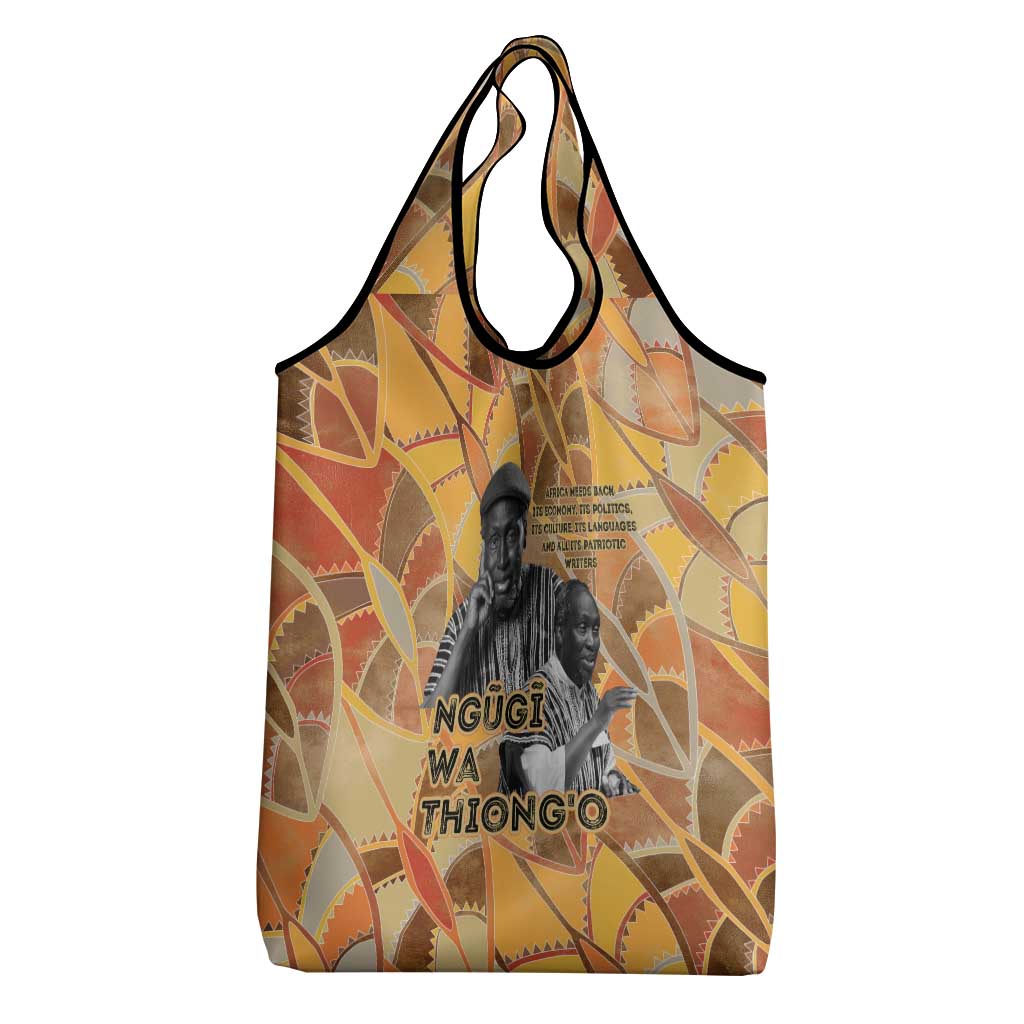Ngugi wa Thiong O Grocery Bag African Literary Icon Portrait Cultural Revival - Wonder Print Shop