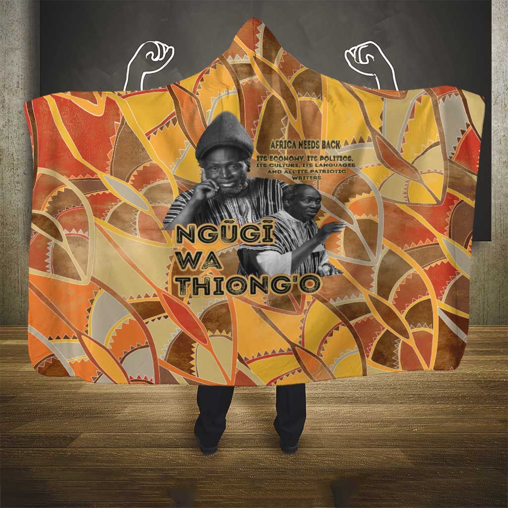 Ngugi wa Thiong O Hooded Blanket African Literary Icon Portrait Cultural Revival - Wonder Print Shop
