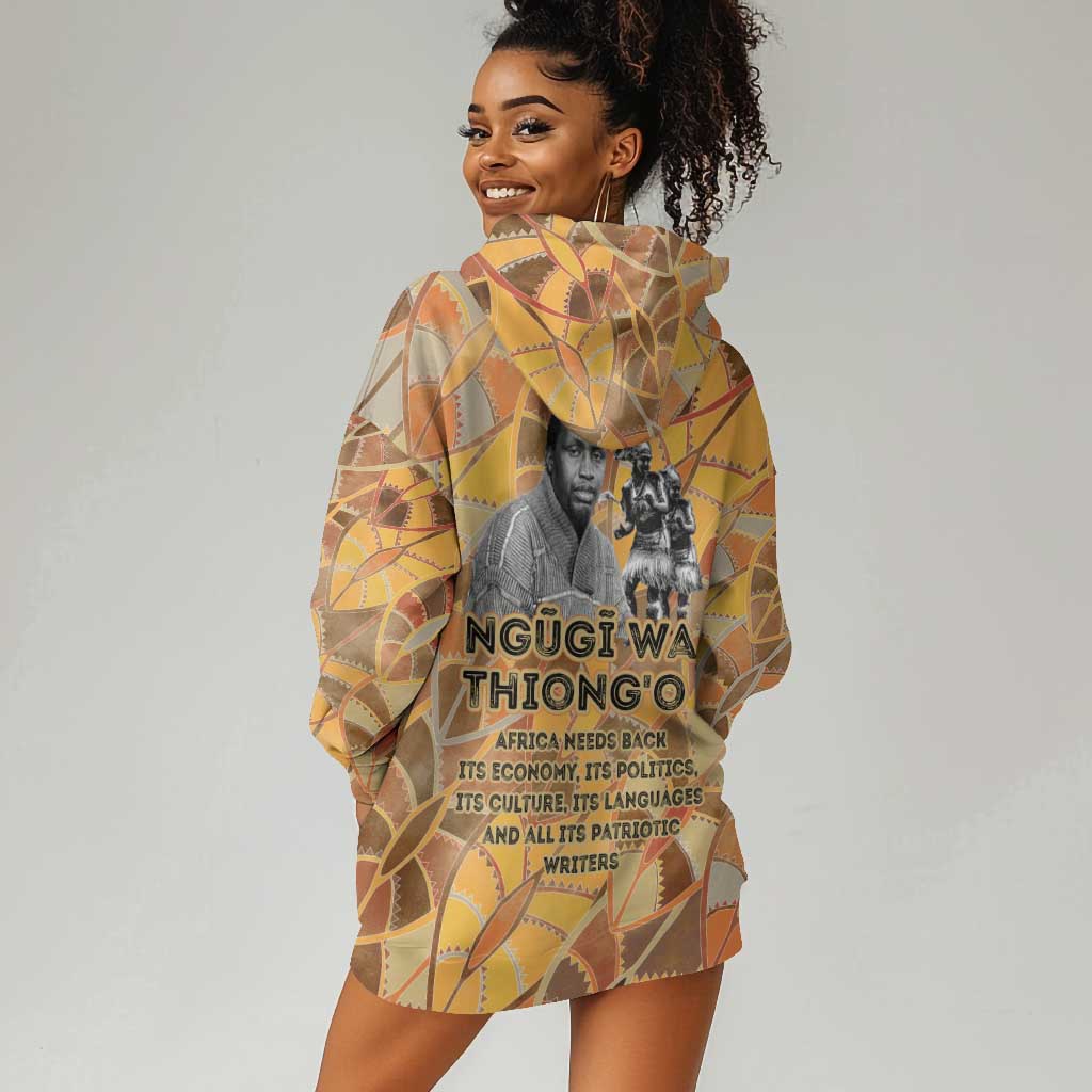 Ngugi wa Thiong O Hoodie Dress African Literary Icon Portrait Cultural Revival - Wonder Print Shop