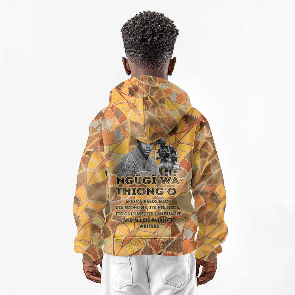 Ngugi wa Thiong O Kid Hoodie African Literary Icon Portrait Cultural Revival - Wonder Print Shop