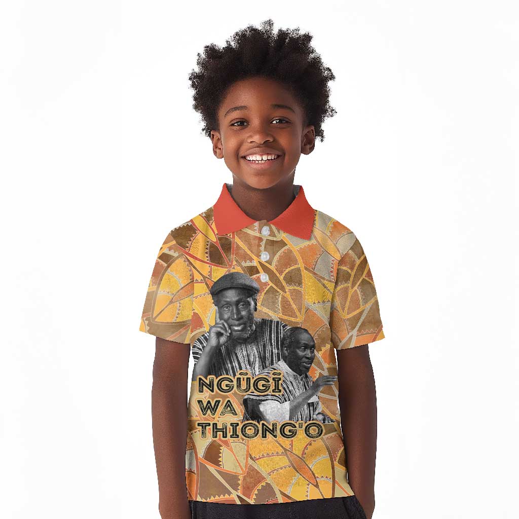 Ngugi wa Thiong O Kid Polo Shirt African Literary Icon Portrait Cultural Revival - Wonder Print Shop