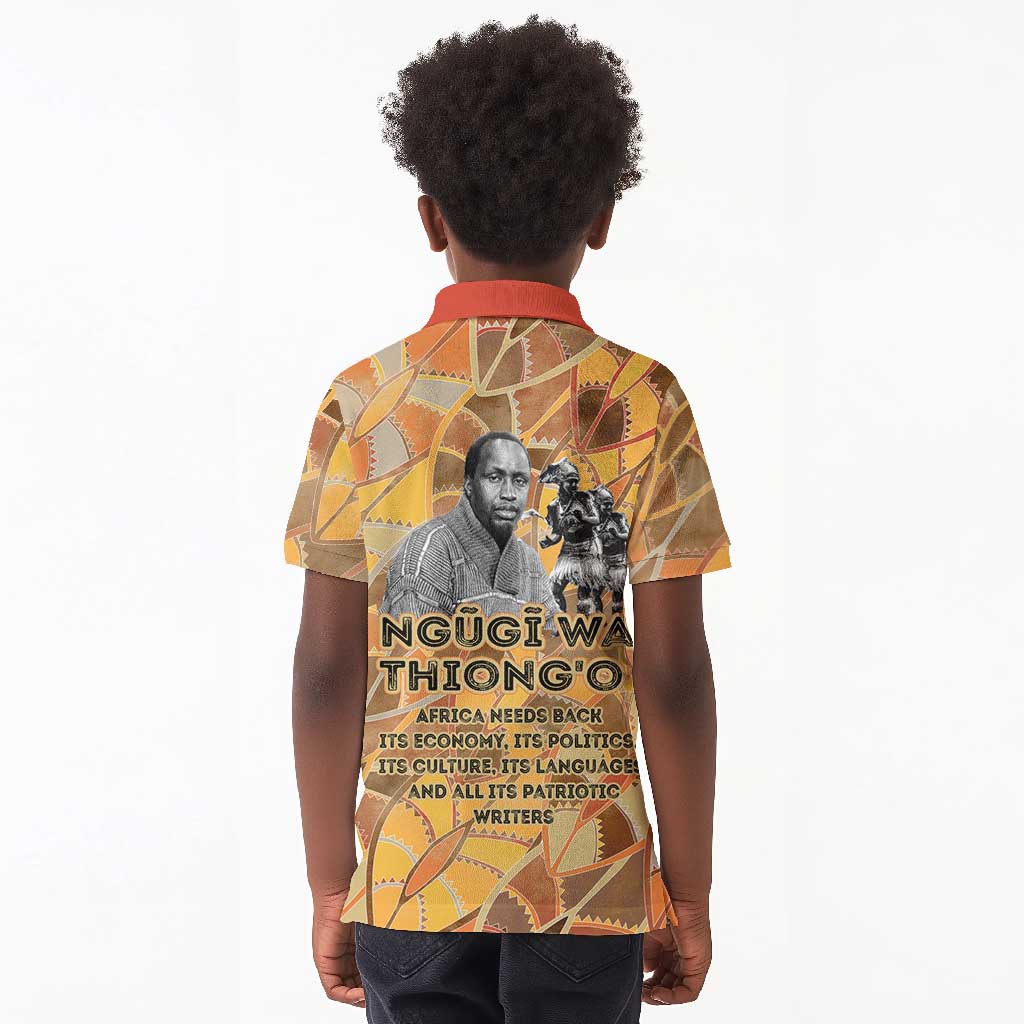Ngugi wa Thiong O Kid Polo Shirt African Literary Icon Portrait Cultural Revival - Wonder Print Shop