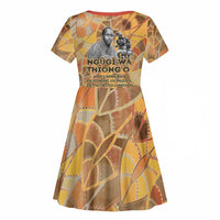 Ngugi wa Thiong O Kid Short Sleeve Dress African Literary Icon Portrait Cultural Revival - Wonder Print Shop