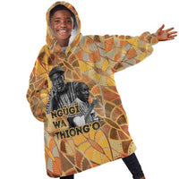 Ngugi wa Thiong O Kid Wearable Blanket Hoodie African Literary Icon Portrait Cultural Revival - Wonder Print Shop