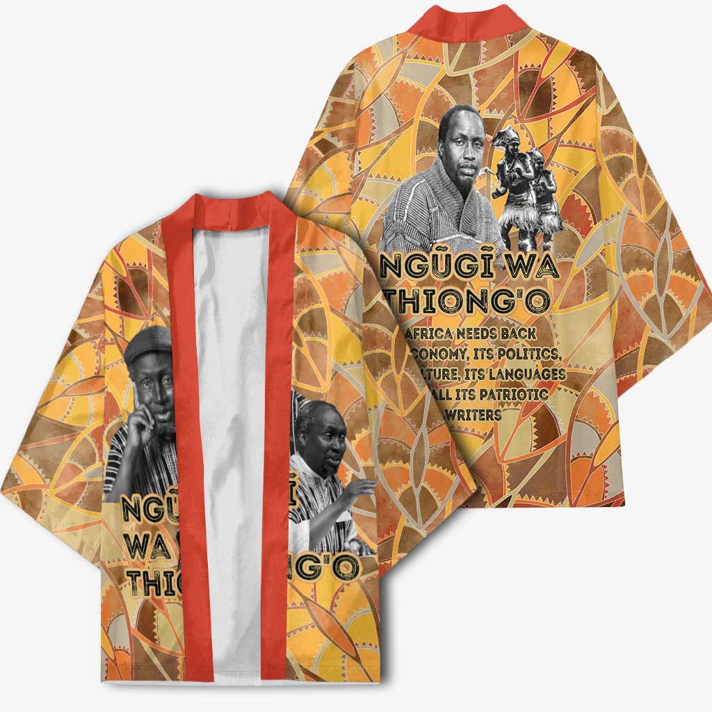 Ngugi wa Thiong O Kimono African Literary Icon Portrait Cultural Revival - Wonder Print Shop