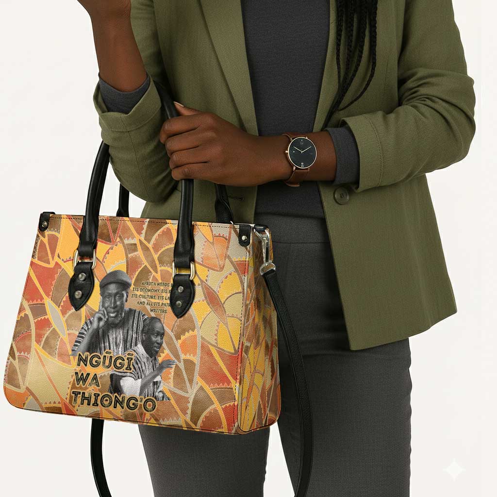 Ngugi wa Thiong O Leather Bag African Literary Icon Portrait Cultural Revival - Wonder Print Shop