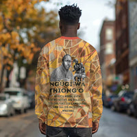 Ngugi wa Thiong O Long Sleeve Shirt African Literary Icon Portrait Cultural Revival - Wonder Print Shop