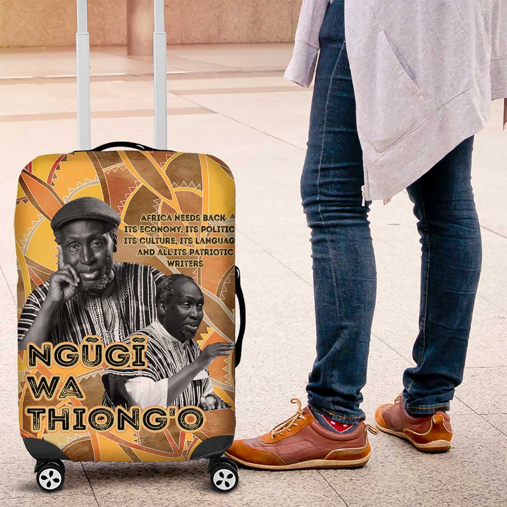 Ngugi wa Thiong O Luggage Cover African Literary Icon Portrait Cultural Revival - Wonder Print Shop