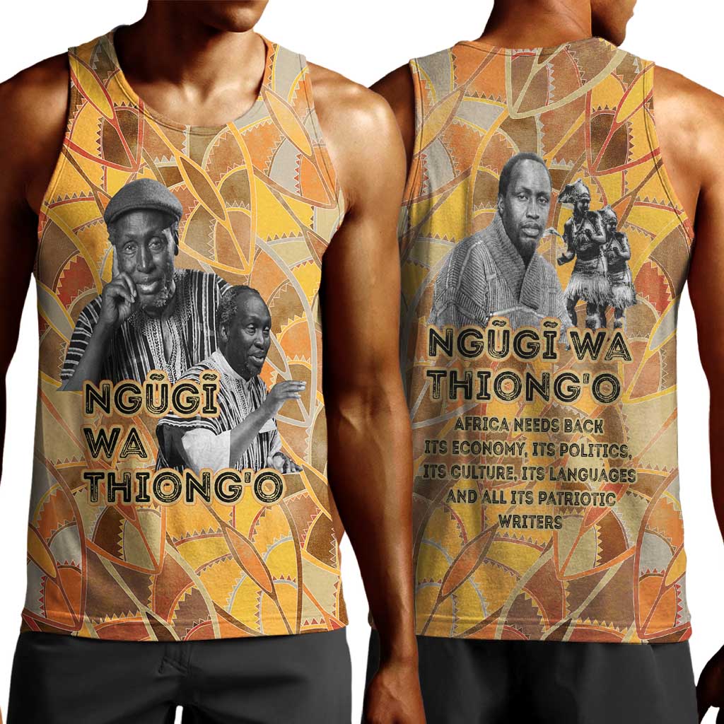Ngugi wa Thiong O Men Tank Top African Literary Icon Portrait Cultural Revival - Wonder Print Shop