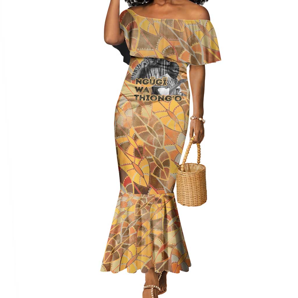 Ngugi wa Thiong O Mermaid Dress African Literary Icon Portrait Cultural Revival - Wonder Print Shop