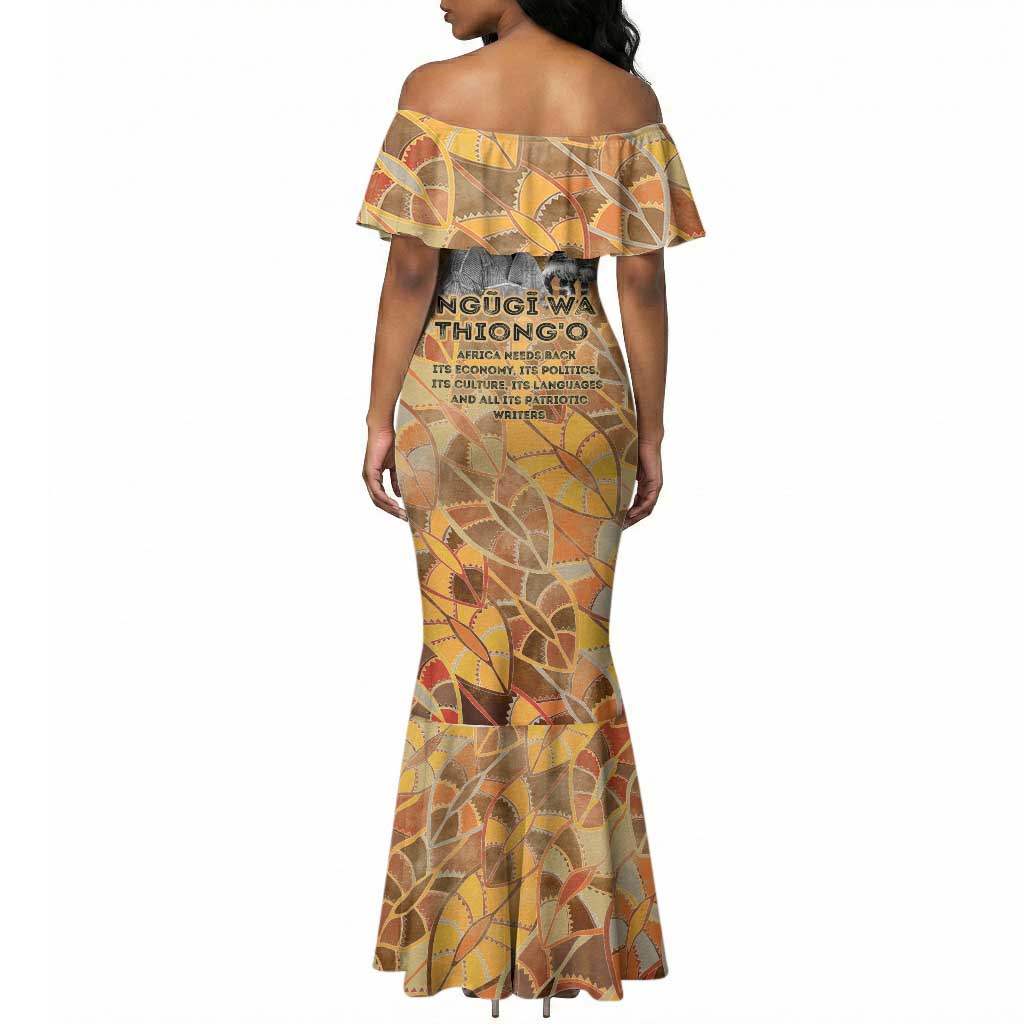 Ngugi wa Thiong O Mermaid Dress African Literary Icon Portrait Cultural Revival - Wonder Print Shop