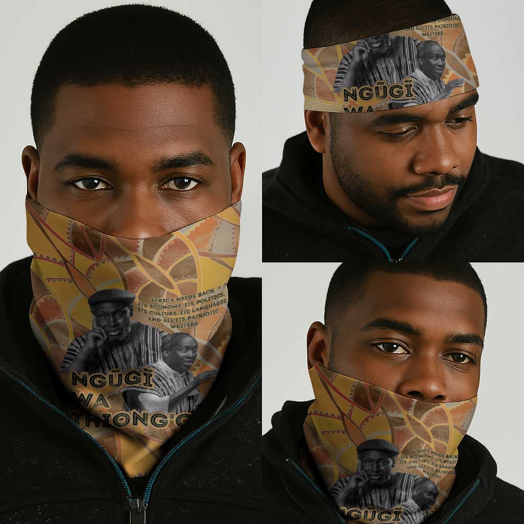 Ngugi wa Thiong O Neck Gaiter African Literary Icon Portrait Cultural Revival - Wonder Print Shop
