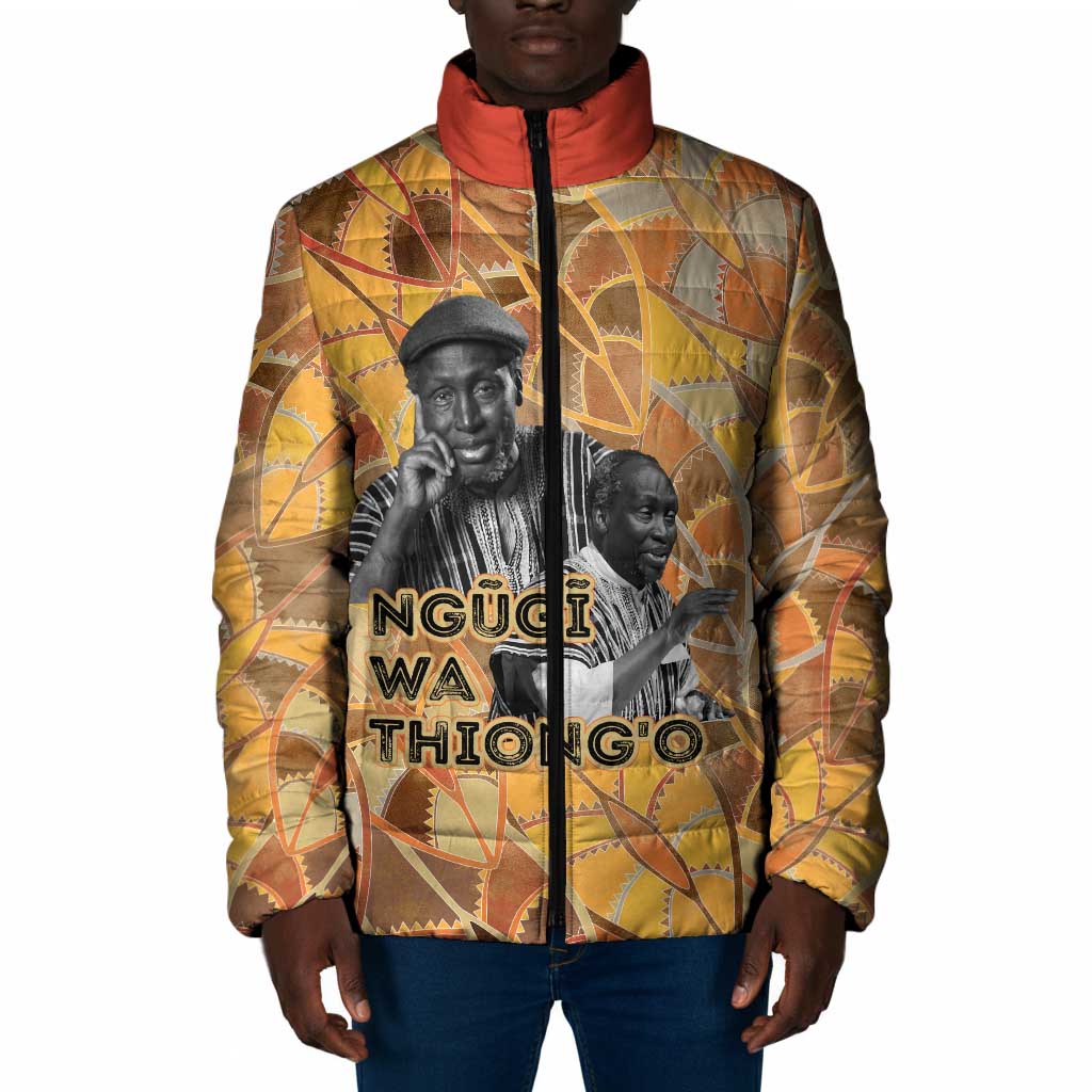 Ngugi wa Thiong O Padded Jacket African Literary Icon Portrait Cultural Revival - Wonder Print Shop
