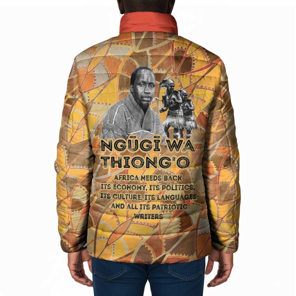 Ngugi wa Thiong O Padded Jacket African Literary Icon Portrait Cultural Revival - Wonder Print Shop