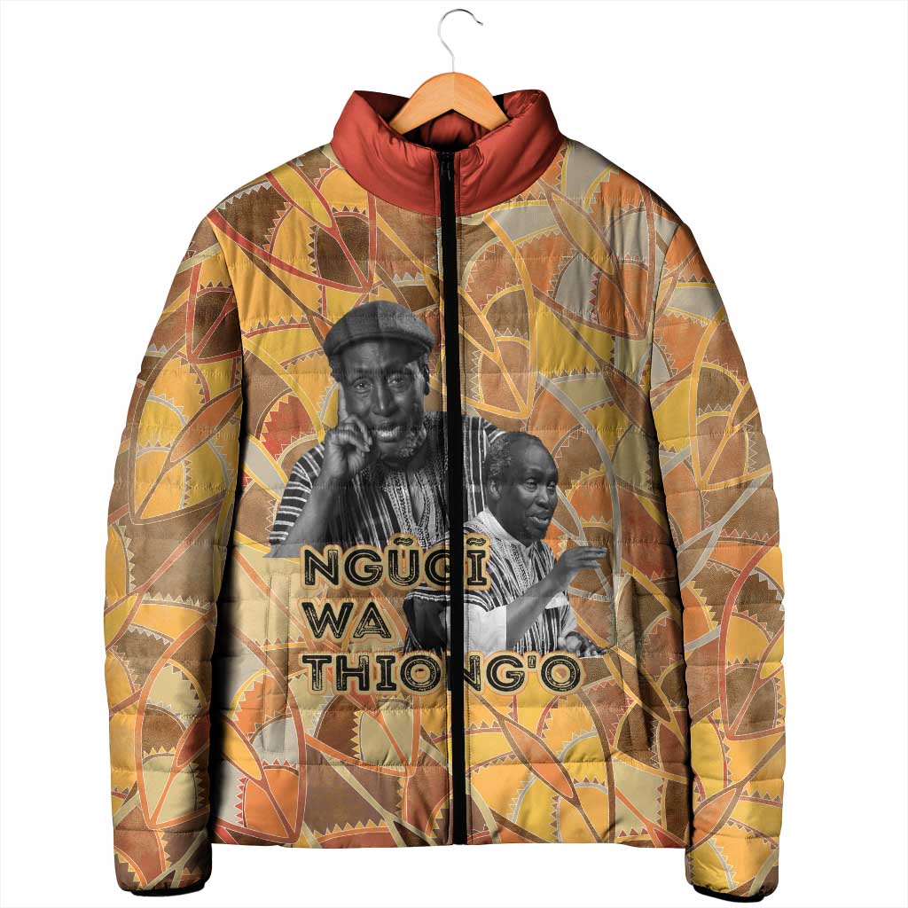 Ngugi wa Thiong O Padded Jacket African Literary Icon Portrait Cultural Revival - Wonder Print Shop