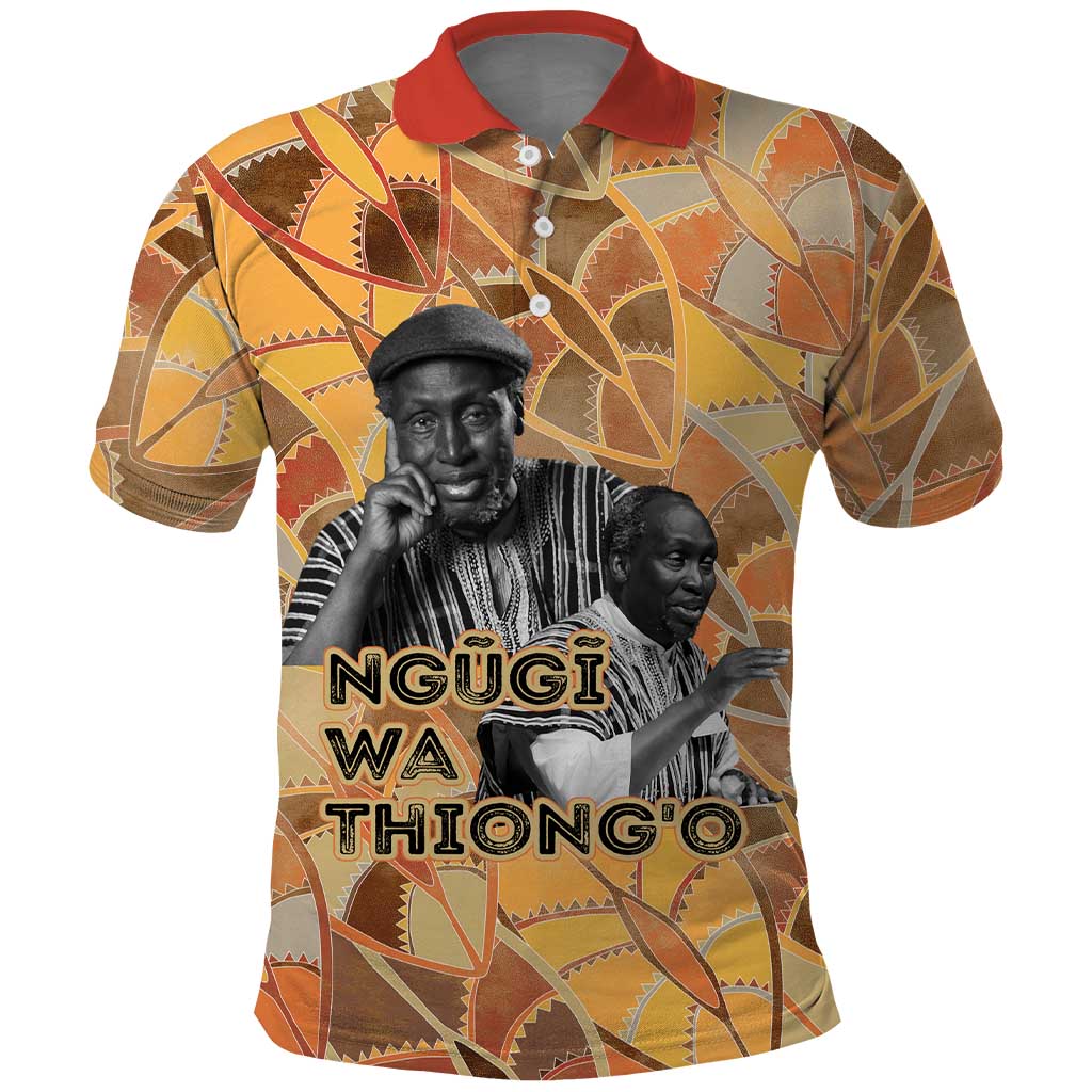 Ngugi wa Thiong O Polo Shirt African Literary Icon Portrait Cultural Revival - Wonder Print Shop