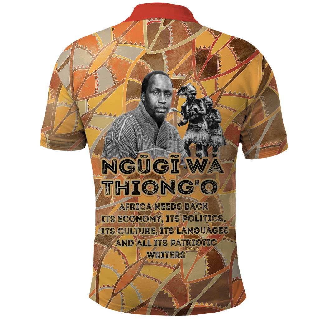 Ngugi wa Thiong O Polo Shirt African Literary Icon Portrait Cultural Revival - Wonder Print Shop