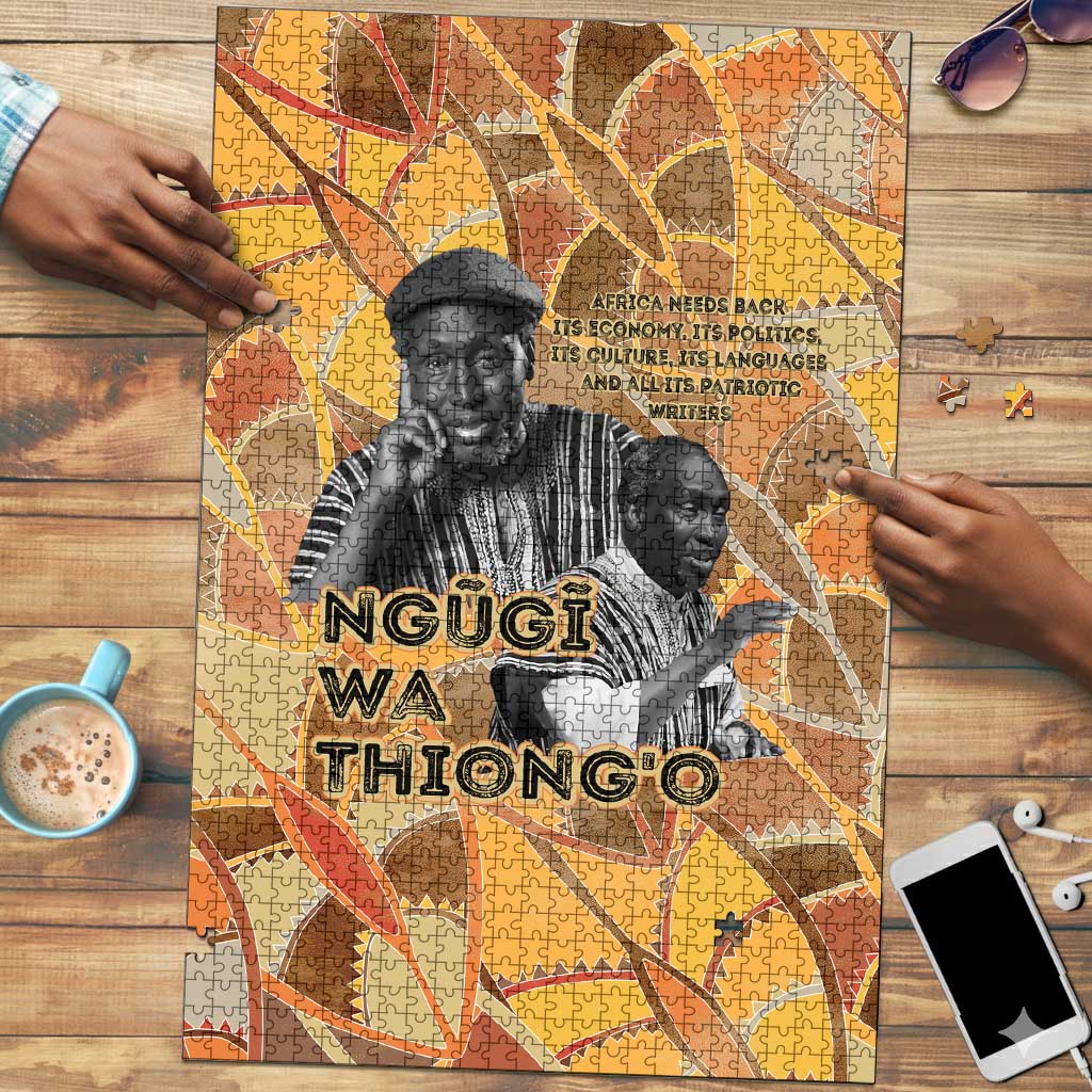 Ngugi wa Thiong O Puzzle African Literary Icon Portrait Cultural Revival - Wonder Print Shop
