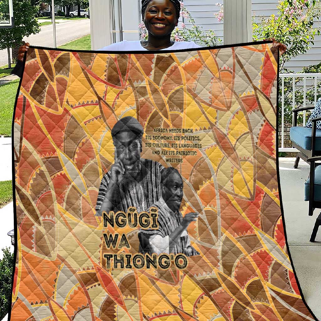 Ngugi wa Thiong O Quilt African Literary Icon Portrait Cultural Revival - Wonder Print Shop