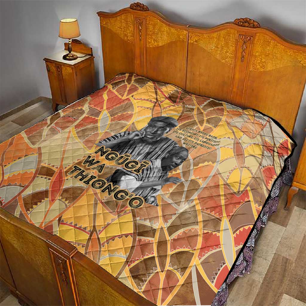 Ngugi wa Thiong O Quilt African Literary Icon Portrait Cultural Revival - Wonder Print Shop