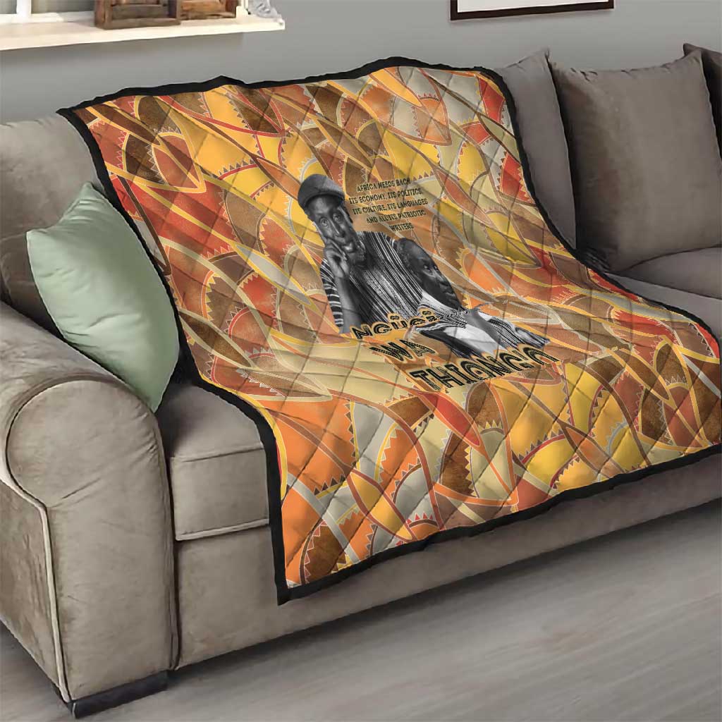 Ngugi wa Thiong O Quilt African Literary Icon Portrait Cultural Revival - Wonder Print Shop