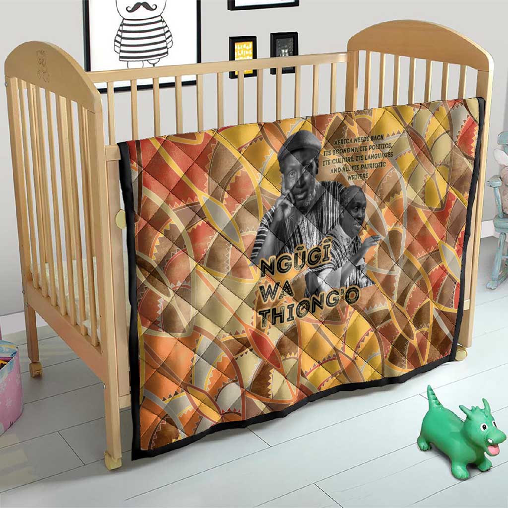 Ngugi wa Thiong O Quilt African Literary Icon Portrait Cultural Revival - Wonder Print Shop