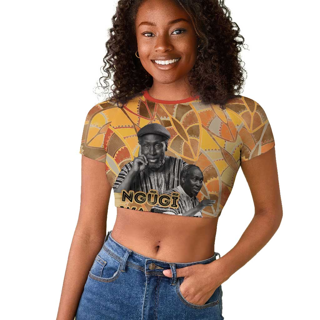 Ngugi wa Thiong O Raglan Cropped T shirt African Literary Icon Portrait Cultural Revival - Wonder Print Shop