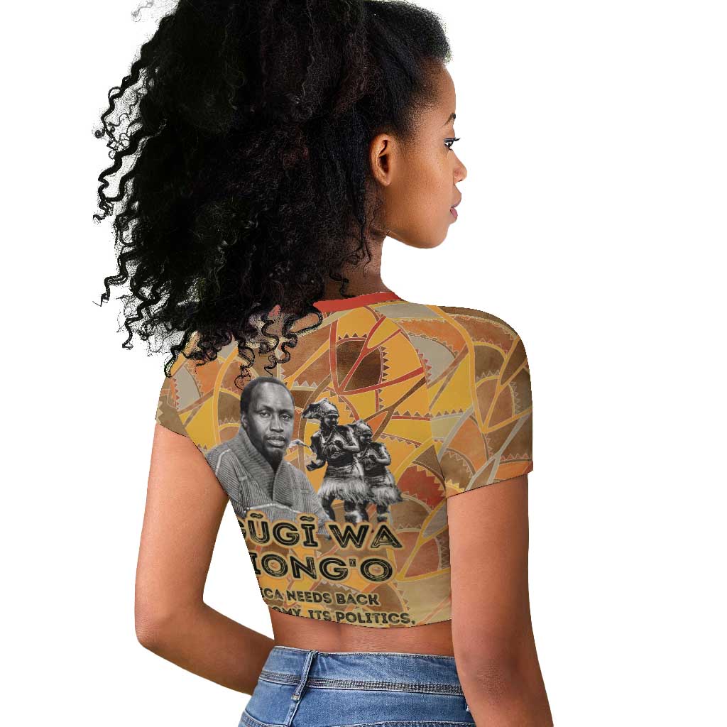 Ngugi wa Thiong O Raglan Cropped T shirt African Literary Icon Portrait Cultural Revival - Wonder Print Shop