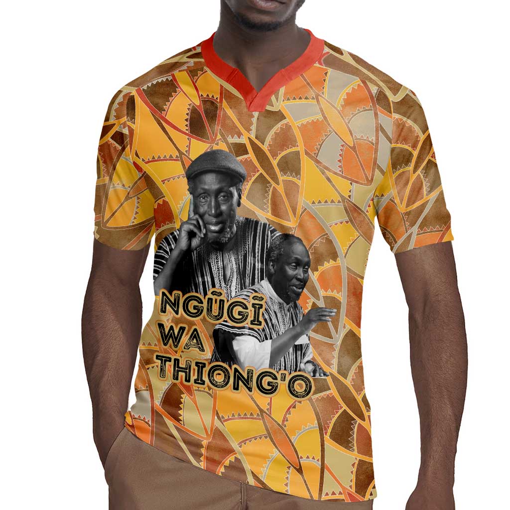 Ngugi wa Thiong O Rugby Jersey African Literary Icon Portrait Cultural Revival - Wonder Print Shop
