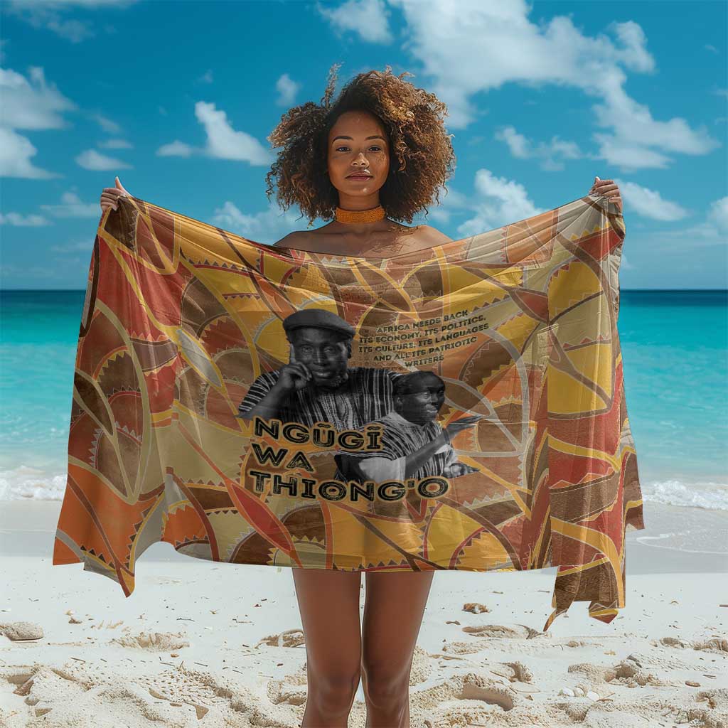 Ngugi wa Thiong O Sarong African Literary Icon Portrait Cultural Revival - Wonder Print Shop