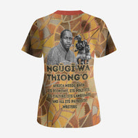 Ngugi wa Thiong O Scrub Top African Literary Icon Portrait Cultural Revival - Wonder Print Shop