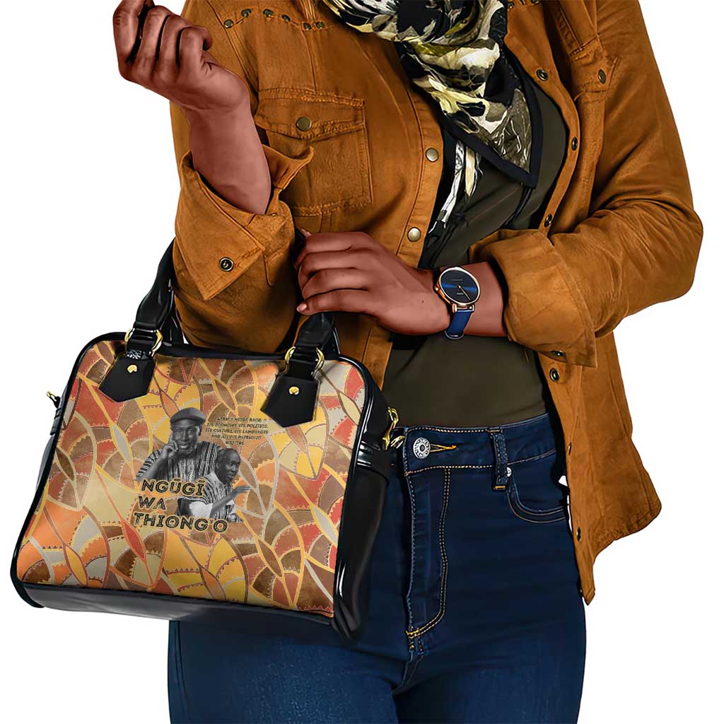 Ngugi wa Thiong O Shoulder Handbag African Literary Icon Portrait Cultural Revival - Wonder Print Shop