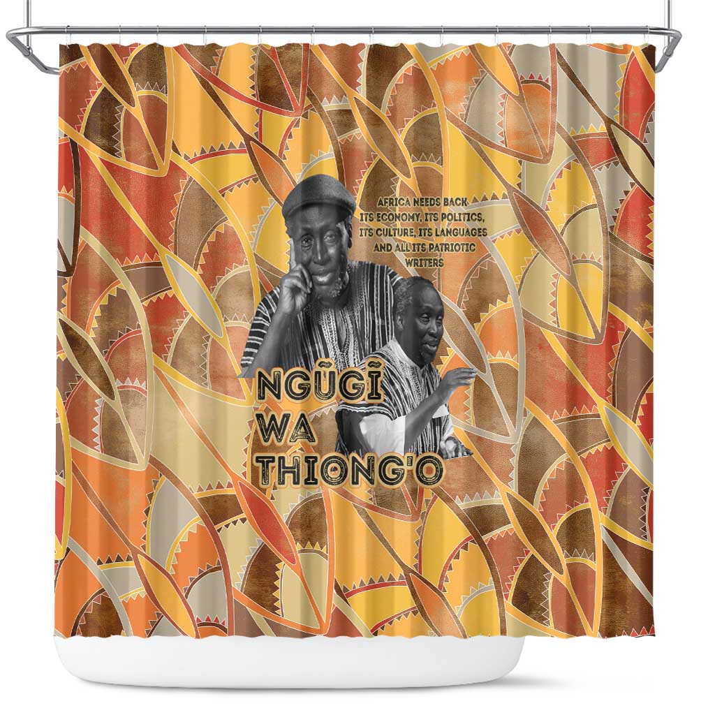 Ngugi wa Thiong O Shower Curtain African Literary Icon Portrait Cultural Revival - Wonder Print Shop