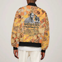 Ngugi wa Thiong O Sleeve Zip Bomber Jacket African Literary Icon Portrait Cultural Revival - Wonder Print Shop