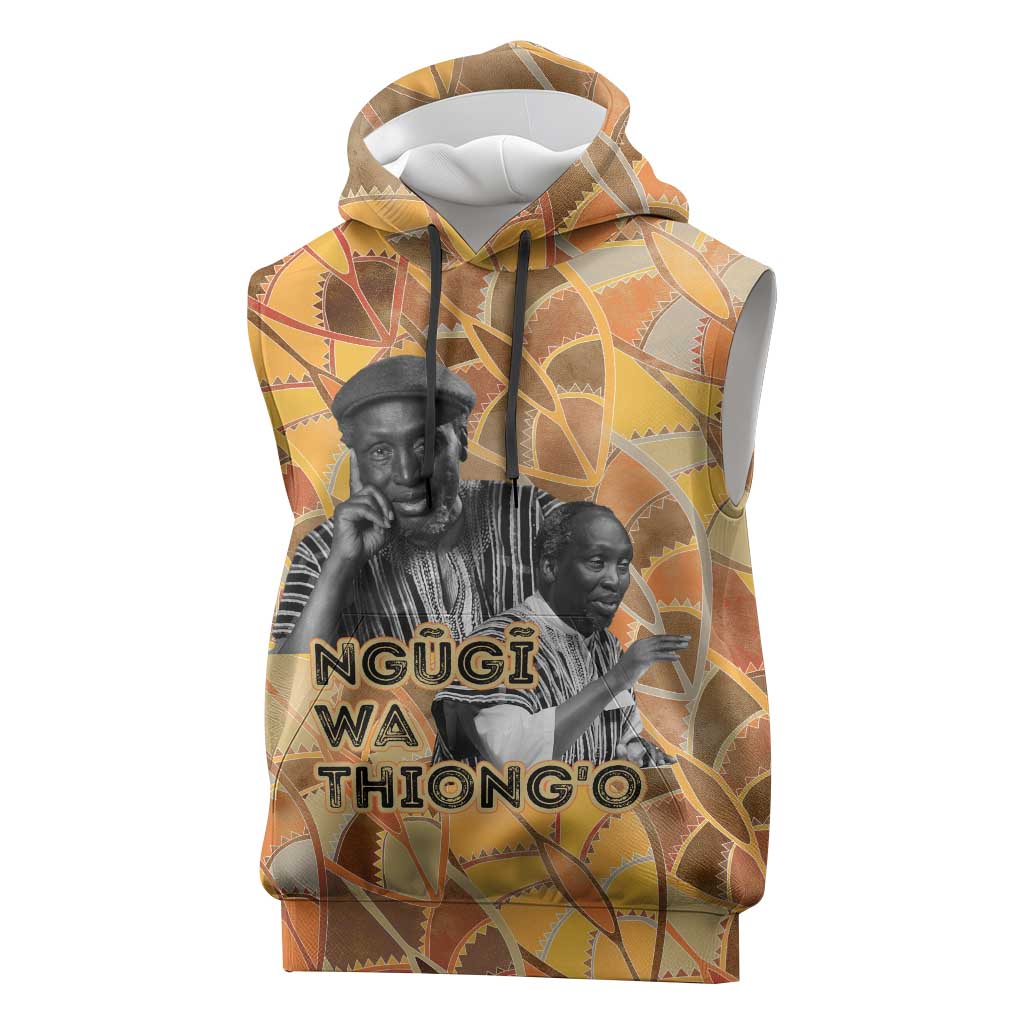 Ngugi wa Thiong O Sleeveless Hoodie African Literary Icon Portrait Cultural Revival - Wonder Print Shop