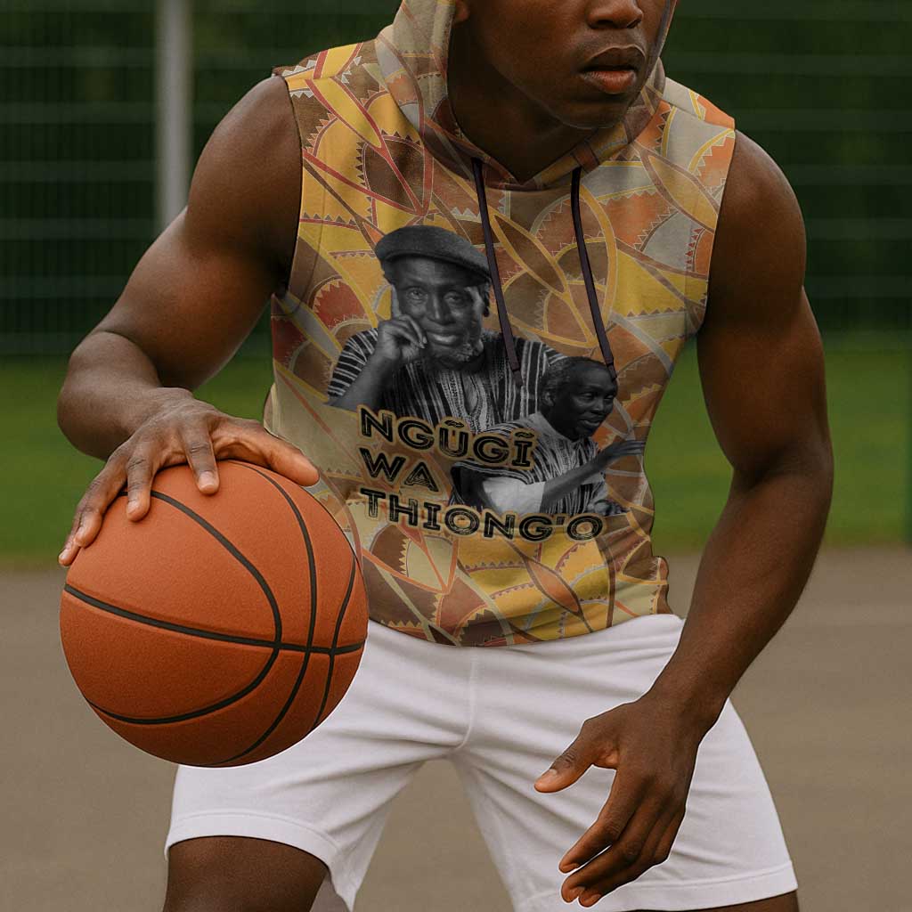 Ngugi wa Thiong O Sleeveless Hoodie African Literary Icon Portrait Cultural Revival - Wonder Print Shop