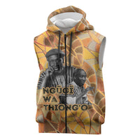 Ngugi wa Thiong O Sleeveless Zip Hoodie African Literary Icon Portrait Cultural Revival - Wonder Print Shop
